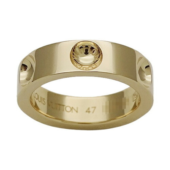 LOUIS VUITTON 750YG Petite Bourg Empreinte Ring Yellow Gold #47 Polished - Picture 3 of 11